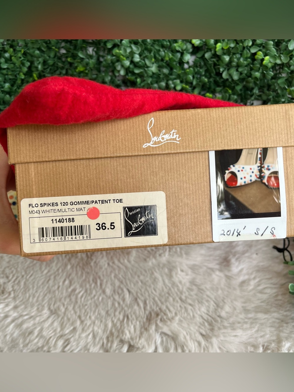 CHRISTIAN LOUBOUTIN Colorful Flo Spikes 120 Gomme Peep Toe Heels Stilettos 36.5 - Picture 12 of 12